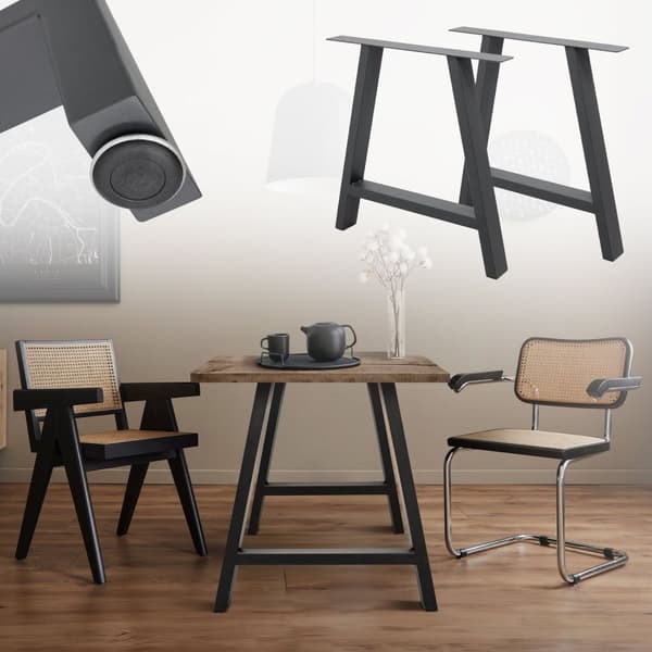 Pöydän jalat taulukko alusta A suunnittelu teollinen muotoilu taulukko pohja 70 x 72 cm teräs