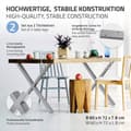 Pikkukuva 2 / 7: ECD Germany 2X Taulukko jalat X-Design X-muoto, 60x72cm, harmaa, jauhemaalattu teräs, teollinen muotoilu, metallipöytä Base Table Frame Furning Feet