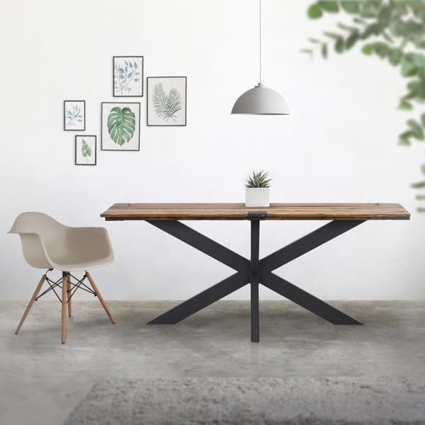 ML Design bordsram spindel 78x71x120 cm, svart, cruising kors x-design bord fötter möbler fötter, tungt bord kor stål, metall bord läcker, DIY matbord