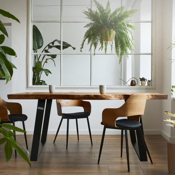 ML-Design 2-pack Bordben med 80 graders lutning; 75x72 cm; Svart; Profil 8x2 cm; Snedställda bordsben; Metallmöbelben; Stålbordställning med lutning;