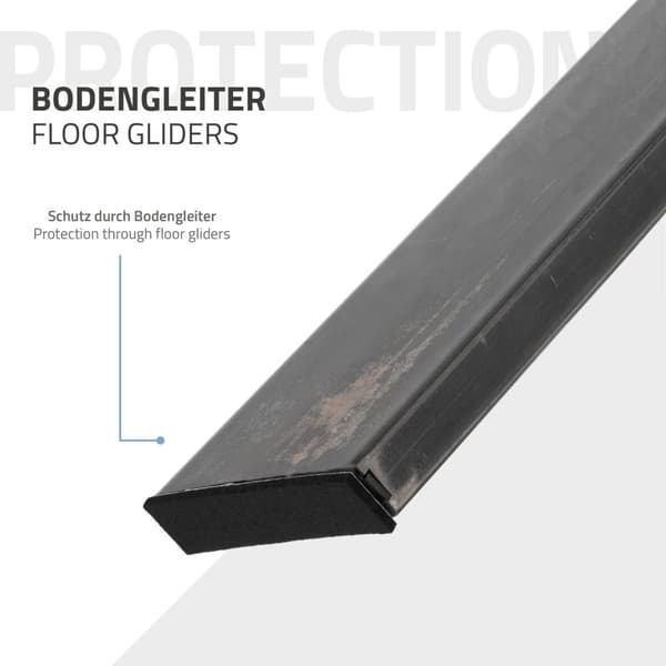 ML-Design 2 stk. Bordben Loft 75x72 cm; Industriel; Profil 8x2 cm; af stål; Industrielt design; U-form; Metal bordramme scandic; Bordben