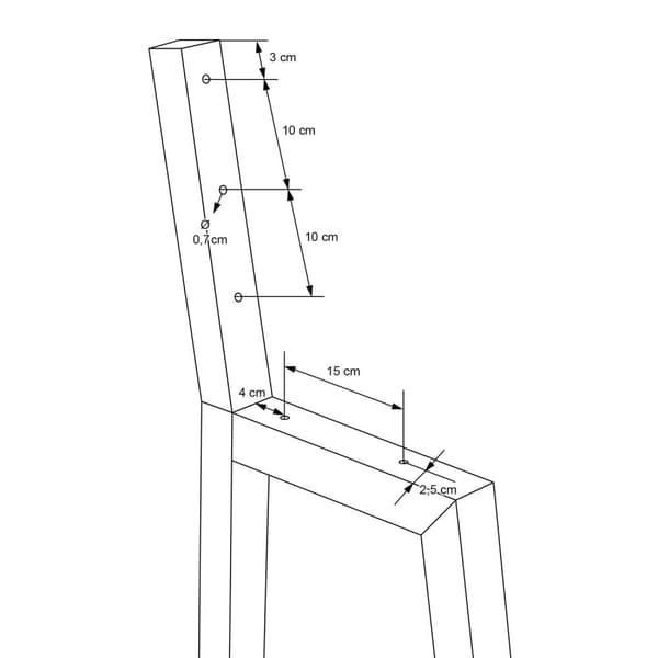 ML-Design 2 stk. H-formede bænkeben 47x77;5cm i sort stål; stabile; vejrbestandige og rustfri; metalbænkestativ med ryglæn til udendørs brug; DIY