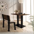 Miniatyrbillede 7 af 7: ML-Design 2 stk. H-formede bænkeben 47x77;5cm i sort stål; stabile; vejrbestandige og rustfri; metalbænkestativ med ryglæn til udendørs brug; DIY
