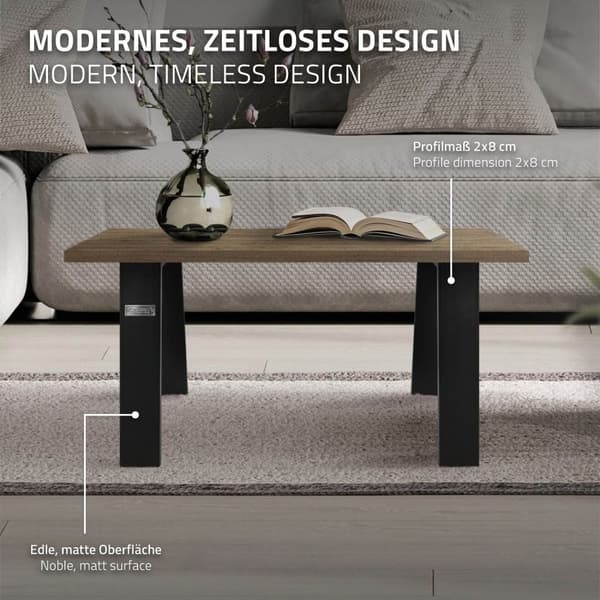 ML-Design 2 kpl pöytäjalkoja Loft 44x42 cm; musta; profiili 8x2 cm; teräksestä; teollinen muotoilu; U-muoto; metallinen pöytäkehys scandic;