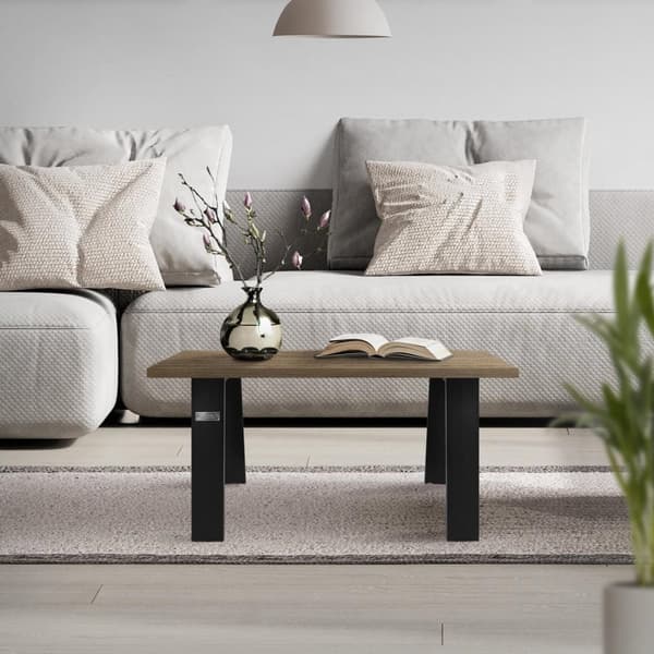 ML-Design 2 kpl pöytäjalkoja Loft 44x42 cm; musta; profiili 8x2 cm; teräksestä; teollinen muotoilu; U-muoto; metallinen pöytäkehys scandic;