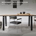 Miniatyrbild 4 av 8: ML-Design 2-pack Bordben Loft 75x72 cm; Svart; Profil 8x2 cm; av Stål; Industriell design; U-form; Metallbordstativ scandic; Bordben Möbelfötter; för