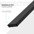Miniatyrbild 5 av 8: ML-Design 2-pack Bordben Loft 75x72 cm; Svart; Profil 8x2 cm; av Stål; Industriell design; U-form; Metallbordstativ scandic; Bordben Möbelfötter; för