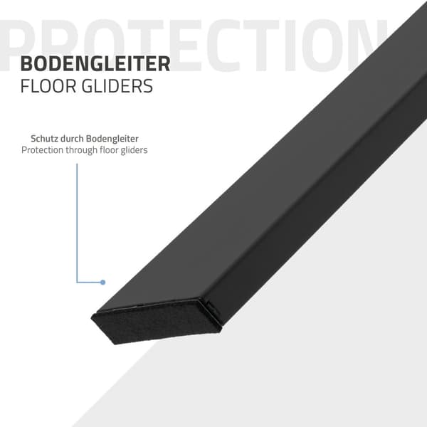 ML-Design 2-pack Bordben Loft 75x72 cm; Svart; Profil 8x2 cm; av Stål; Industriell design; U-form; Metallbordstativ scandic; Bordben Möbelfötter; för