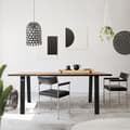 Miniatyrbild 8 av 8: ML-Design 2-pack Bordben Loft 75x72 cm; Svart; Profil 8x2 cm; av Stål; Industriell design; U-form; Metallbordstativ scandic; Bordben Möbelfötter; för