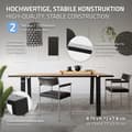Miniatyrbild 2 av 8: ML-Design 2-pack Bordben Loft 75x72 cm; Svart; Profil 8x2 cm; av Stål; Industriell design; U-form; Metallbordstativ scandic; Bordben Möbelfötter; för