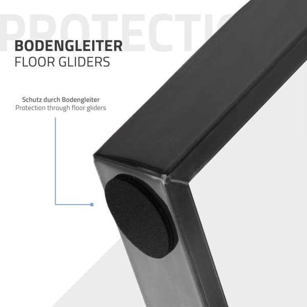 ML-Design 2-delars set Tischkufen 80GRAD Neigung; 75x72 cm; Industriell; Profil 8x2 cm; Lutande bordsben; Metall Möbelkufen; Stål bordställ;