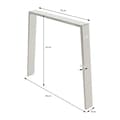 Pikkukuva 6 / 8: Pöydänjalat 2 kpl 90x72 cm hopea ruostumaton teräs ML design