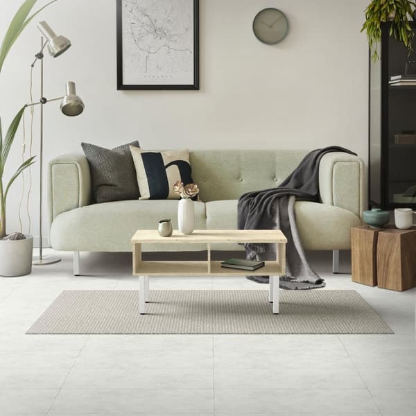 ML-Design sæt med 4 bordben I-Design 30 cm, blank hvid, fremstillet af pulverlakeret stål, kantet, profil 4x4 cm, højdejusterbare møbelben 1-4 cm,