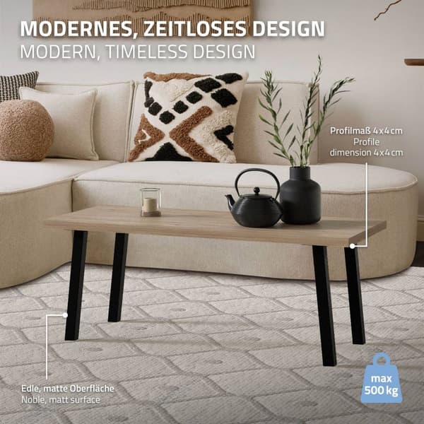 ML-Design set om 4 bordsben vinklade H:42 cm, blank svart, tillverkade av pulverlackerat stål, kantiga, profil 4x4 cm, I-form, möbelben metall 96°