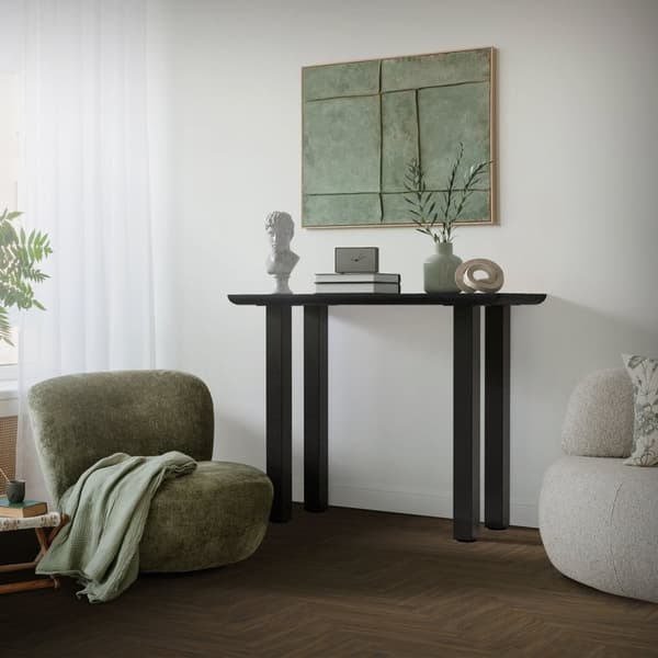 ML-Design set med 4 bordsben I-Design 90 cm, mörkgrå, industriellt utseende, pulverlackerat stål, profil 8x8 cm, höj- och sänkbara möbelben, möbelben