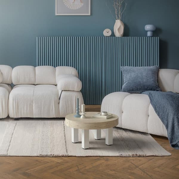 ML-Design sæt med 4 bordben I-Design 30 cm, blank hvid, af pulverlakeret stål, kantet, profil 8x8 cm, højdejusterbare møbelben 1-4 cm, møbelben til