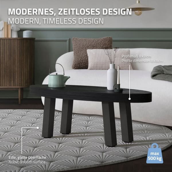 ML-Design set med 4 bordsben vinklade H:42 cm, mörkgrå, industriell look, pulverlackerat stål, profil 8x8 cm, I-form, möbelben metall 96° lutning,