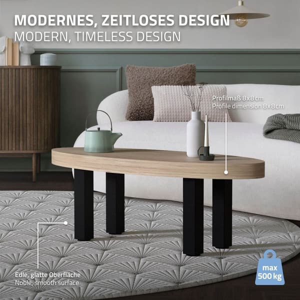 ML-Design set med 4 bordsben I-Design 42 cm, blank svart, av pulverlackerat stål, kantiga, profil 8x8 cm, höjdjusterbara möbelben 1-4 cm, möbelben