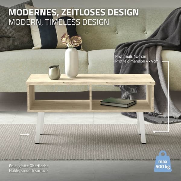 ML-Design sæt med 4 bordben vinklet H:30 cm, hvid blank, fremstillet af pulverlakeret stål, kantet, profil 4x4 cm, I-form, møbelben metal 96°
