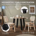 Miniatyrbillede 2 af 9: ML-Design sæt med 4 bordben vinklet 72 cm, blank sort, fremstillet af pulverlakeret stål, kantet, profil 8x8 cm, I-form, møbelben metal 96° hældning,