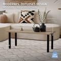 Miniatyrbild 4 av 9: ML-Design set med 4 bordsben I-Design 42 cm, blank svart, tillverkad av pulverlackerat stål, kantig, profil 4x4 cm, höjdjusterbara möbelben 1-4 cm,