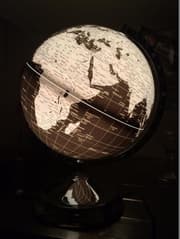Globus med belysning d32cm Sort & Sølv "Globe lampe"