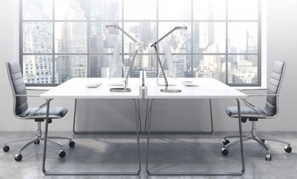 Bordlampe Unilux Senza sølv LED 2.0 ergonomics