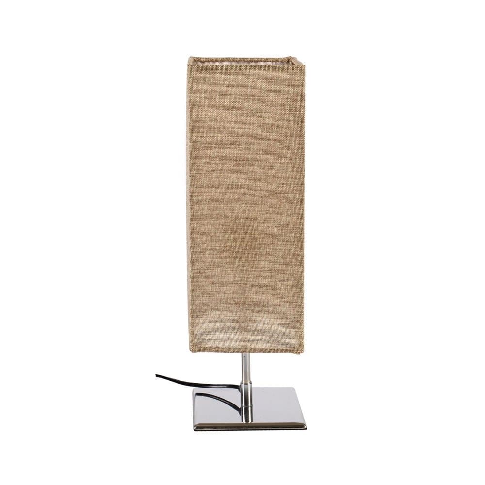 Pöytälamppu JONAS, H45cm, beige varjostin, krominen jalka