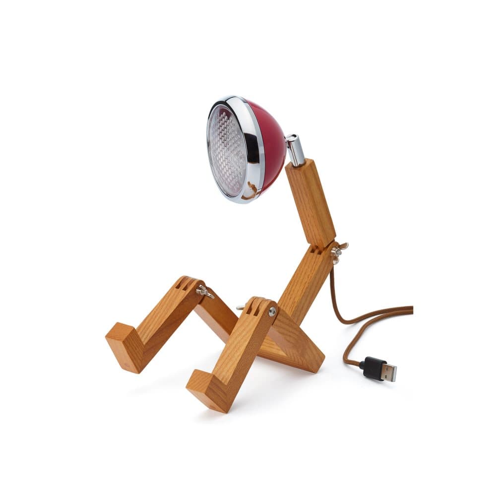 Mini Mr Wattson Bordslampa Ash - Cherry Red