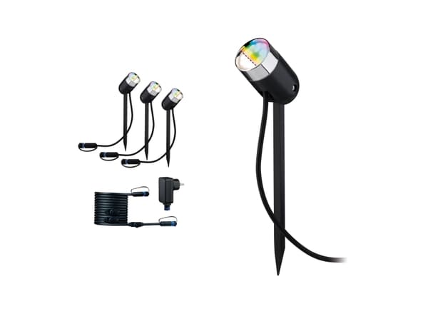 Paulmann colour Spot Pike Set RGBW Zigbee 94284 Belysningssystem Plug&Shine ZigBee LED (RGB) 4.5 W Varmhvid Antracit