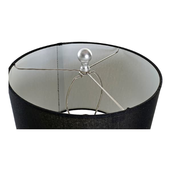 Bordslampa DKD Home Decor Svart Silvrig Harts 60 W 220 V 33 x 33 x 74 cm