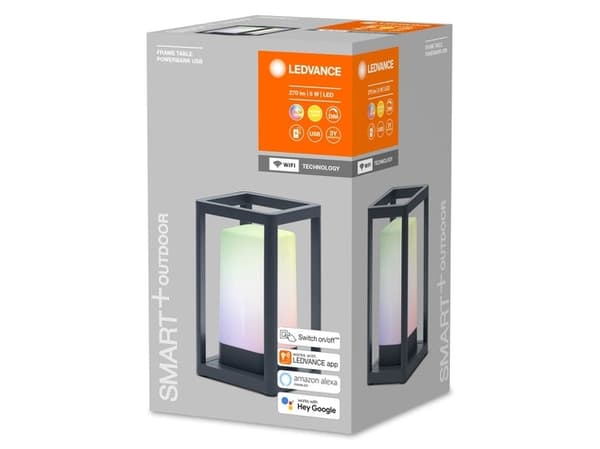 LEDVANCE SMART+ Table Frame - Hagelampe - LED - 5 W - RGB / varmt hvitt lys - 3000 K - mørk grå