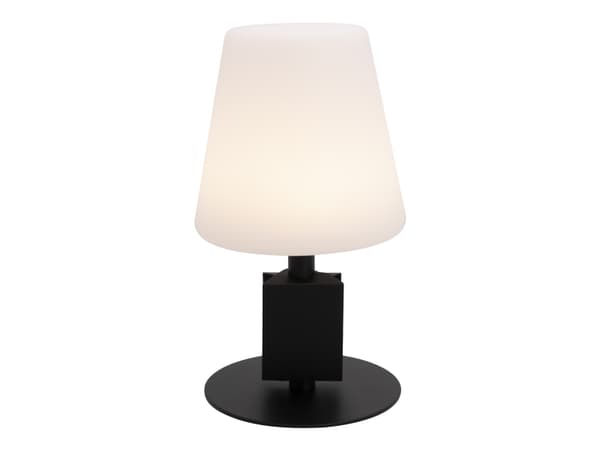 Bordslampa inomhus/utomhus Uppladdningsbar LED Ø15xH28cm Svart/vit,1 st