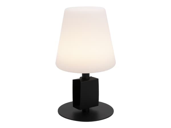 Bordslampa inomhus/utomhus Uppladdningsbar LED Ø15xH28cm Svart/vit,1 st