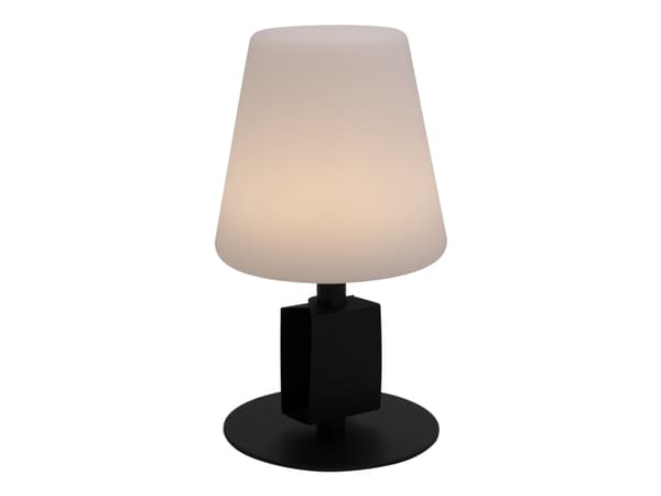 Bordslampa inomhus/utomhus Uppladdningsbar LED Ø15xH28cm Svart/vit,1 st