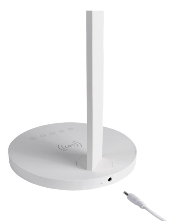 DELTACO OFFICE LED bordlampe med Qi fast charge, timerfunktion, 400lm,