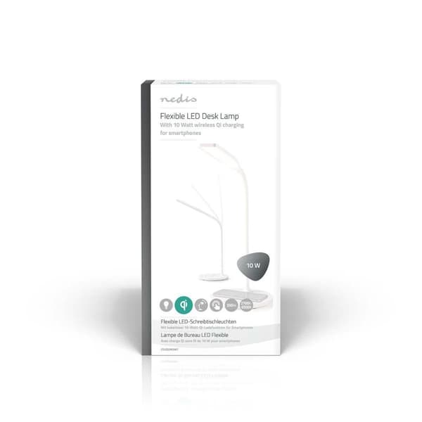 Nedis LED-Pöytävalaisin Langattomalla Latauksella | Himmennin | LED / Qi | 10 W | Himmennyksellä | Kylmä Valkoinen / Lämmin Valkoinen / Luonnonvalkoin