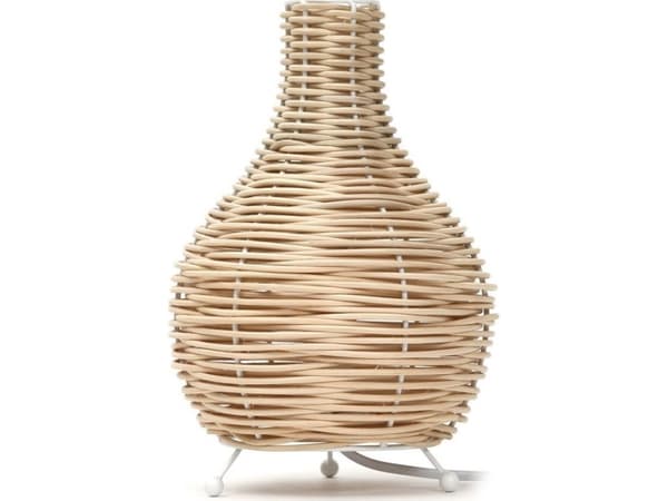 Plationet rotan bordlampe licht bruin, S-form