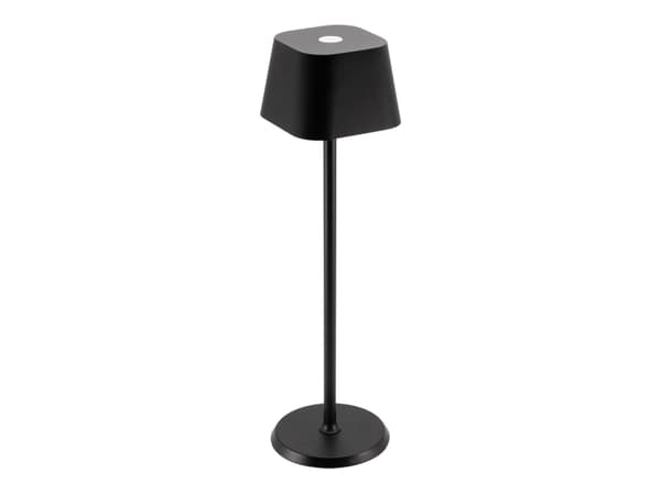 Securit® LED bordlampe GEORGINA, inkl. lynkoblings-ladekabel, sort