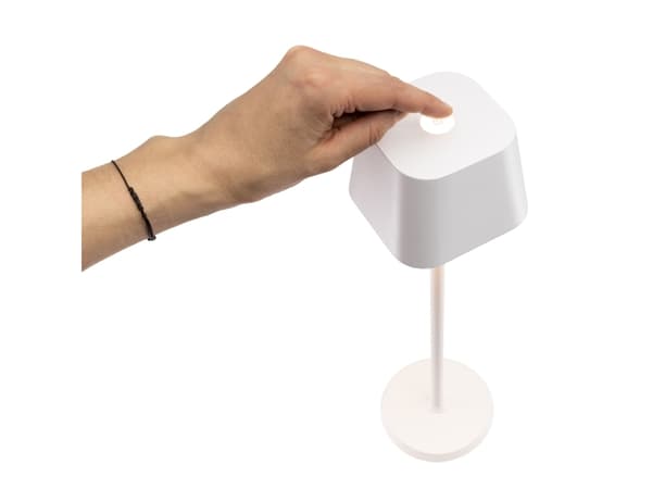 Securit® LED bordlampe GEORGINA, inkl. lynkoblings-ladekabel, hvid