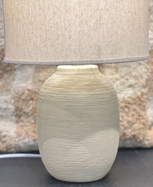 Lampa Bord Beige Keramik 38 cm