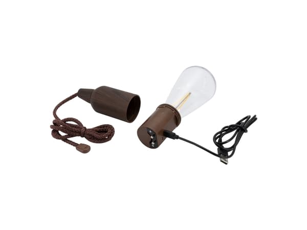 Securit® LED lamper til parasol COPENHAGEN, ledningsfri og genopladelig, 3 stk., brun