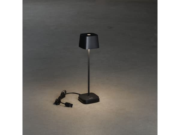 Konstsmide Capri Mini, Utendørs bordbelysning, Sort, Aluminium, IP54, Terrasse, III