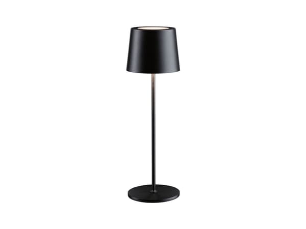 Paulmann skrivebordslampe Oppladbar bordlampe GILO LED DIM USB-C 2,8W 240lm 2700K IP44 matt svart / metallplast - SOLO Sort