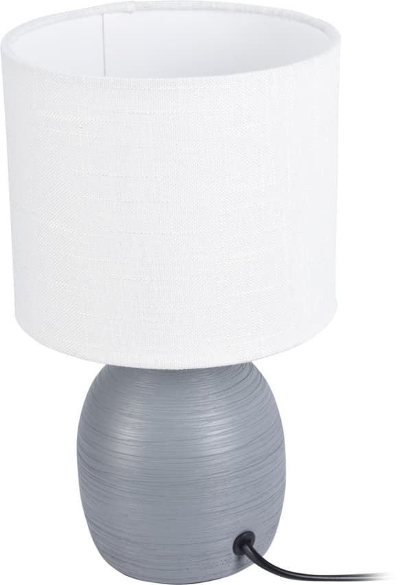 Bordslampa Lampa Keramik Vit Grå Beige 26 cm