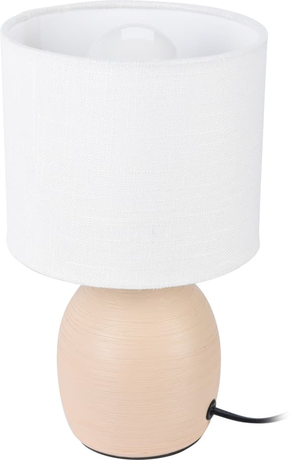 Bordslampa Lampa Keramik Vit Grå Beige 26 cm