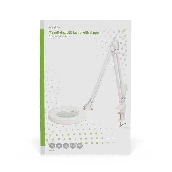 Nedis Forstørrelsesbordlampe | Linsestyrke: 3 Diopter | 6500 K | 6 W | 700 lm | Hvit