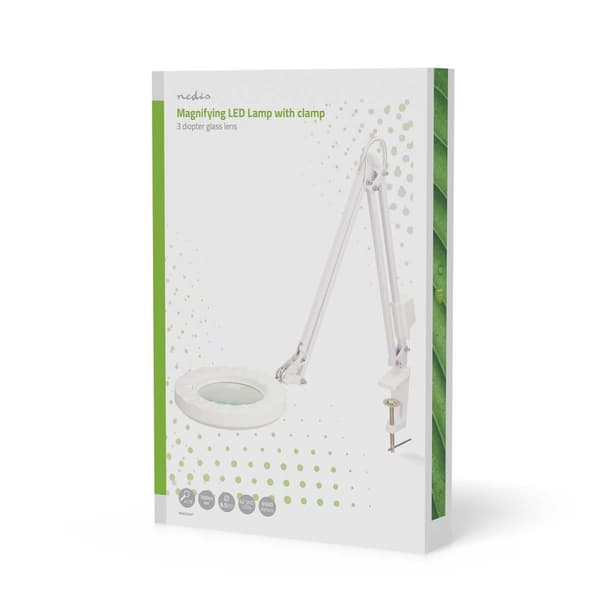Nedis Forstørrelsesbordlampe | Linsestyrke: 3 Diopter | 6500 K | 6 W | 700 lm | Hvit