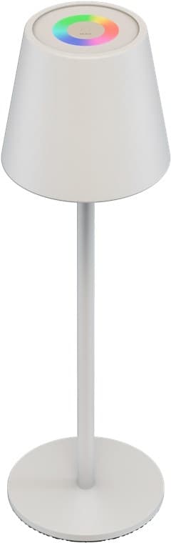 Goobay Trådløs LED-bordlampe RGBW, hvit med berøringskontroll, 150 lm, mange RGB-lysfarger og varmhvit (3000 K), trinnløst dimbar