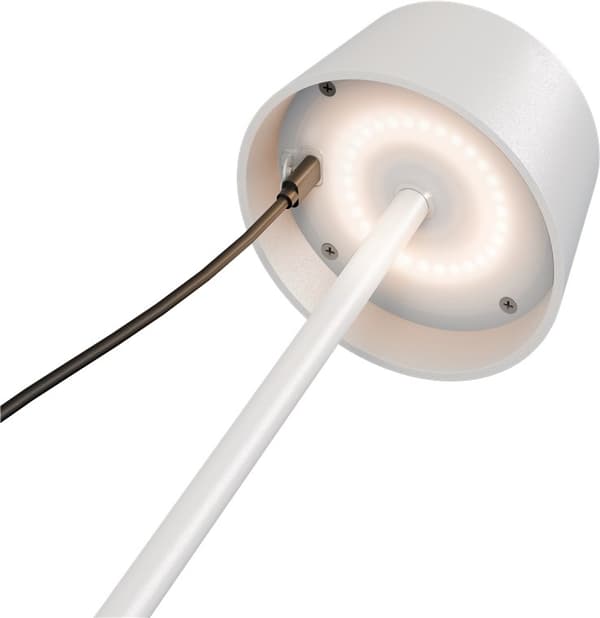 Goobay Trådløs solcelledrevet LED-bordlampe, hvit med berøringskontroll, 150 lm, varmhvit (3000 K), trinnløst dimbar
